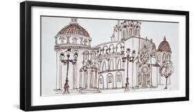 Valencia Cathedral in Plaza de la Virgin, Old town, Valencia, Spain-Richard Lawrence-Framed Photographic Print