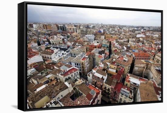 Valencia from the Metropolitan Cathedral Basilica Tower-David Pickford-Framed Stretched Canvas