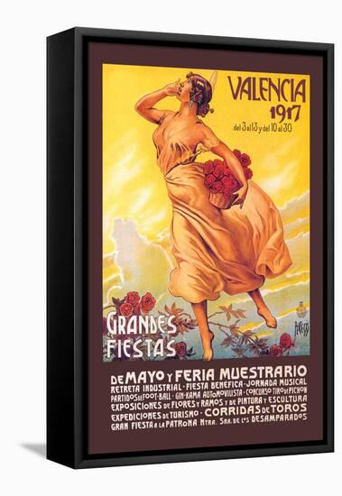 Valencia: Grande Fiestas de Mayo, 1917-Enrique Pertegaz-Framed Stretched Canvas