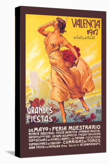 Valencia: Grande Fiestas de Mayo, 1917-Enrique Pertegaz-Stretched Canvas