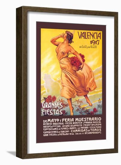 Valencia: Grande Fiestas de Mayo, 1917-Enrique Pertegaz-Framed Art Print