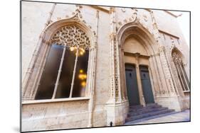 Valencia La Lonja Gothic Facade UNESCO Heritage in Spain-holbox-Mounted Photographic Print