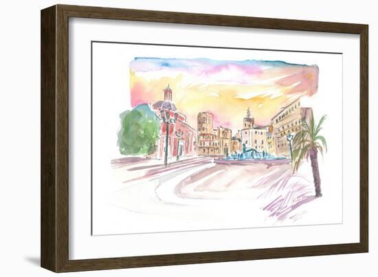 Valencia Placa De Mare De Deu Street Scene-M. Bleichner-Framed Art Print