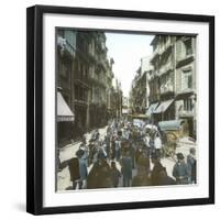 Valencia (Spain), Bajada De San Francisco Street, Circa 1885-1890-Leon, Levy et Fils-Framed Photographic Print