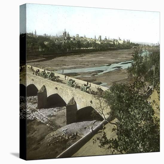 Valencia (Spain), Overview of the City, Seen from the Sea Bridge-Leon, Levy et Fils-Stretched Canvas