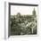 Valencia (Spain), Overview with the Cathedral, Virgin's Square and its Circular Pond-Leon, Levy et Fils-Framed Photographic Print