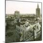 Valencia (Spain), Overview with the Cathedral, Virgin's Square and its Circular Pond-Leon, Levy et Fils-Mounted Photographic Print