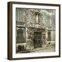 Valencia (Spain), the Door to the Palace of the Marquis of Dos Aguas, Circa 1885-1890-Leon, Levy et Fils-Framed Photographic Print