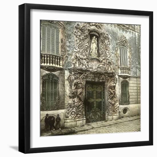 Valencia (Spain), the Door to the Palace of the Marquis of Dos Aguas, Circa 1885-1890-Leon, Levy et Fils-Framed Photographic Print