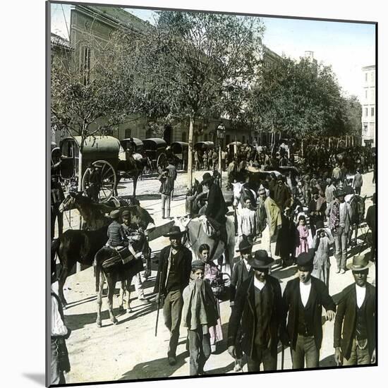 Valencia (Spain), the Feria at the Santa Lucia Gate, Circa 1885-1890-Leon, Levy et Fils-Mounted Photographic Print