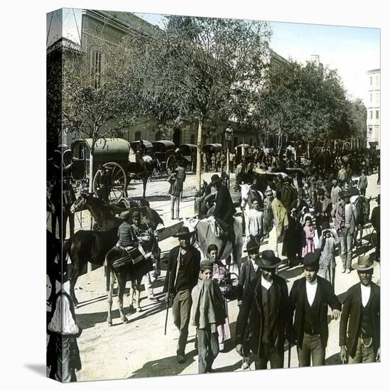 Valencia (Spain), the Feria at the Santa Lucia Gate, Circa 1885-1890-Leon, Levy et Fils-Stretched Canvas