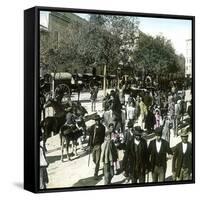 Valencia (Spain), the Feria at the Santa Lucia Gate, Circa 1885-1890-Leon, Levy et Fils-Framed Stretched Canvas
