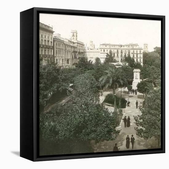 Valencia, Spain, the Former Customs' Promenade, Circa 1885-1890-Leon, Levy et Fils-Framed Stretched Canvas