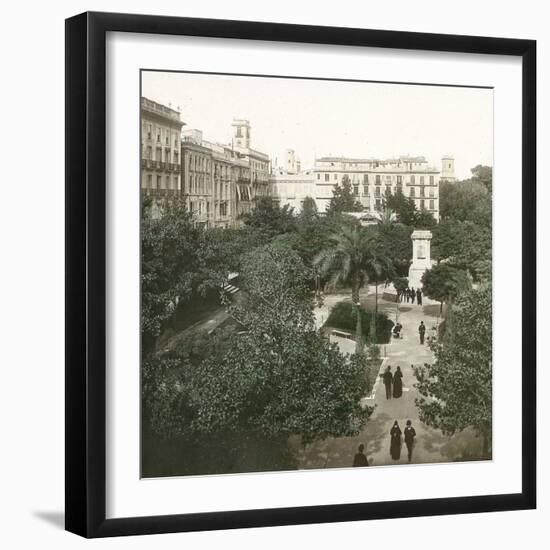 Valencia, Spain, the Former Customs' Promenade, Circa 1885-1890-Leon, Levy et Fils-Framed Photographic Print