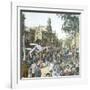 Valencia (Spain), the Market in Front of the Church of Los Santos Juanes-Leon, Levy et Fils-Framed Photographic Print