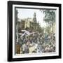 Valencia (Spain), the Market in Front of the Church of Los Santos Juanes-Leon, Levy et Fils-Framed Photographic Print