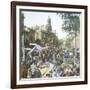 Valencia (Spain), the Market in Front of the Church of Los Santos Juanes-Leon, Levy et Fils-Framed Photographic Print