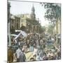 Valencia (Spain), the Market in Front of the Church of Los Santos Juanes-Leon, Levy et Fils-Mounted Photographic Print