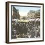 Valencia (Spain), the Market in Front of the Church of Los Santos Juanes-Leon, Levy et Fils-Framed Photographic Print