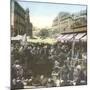 Valencia (Spain), the Market in Front of the Church of Los Santos Juanes-Leon, Levy et Fils-Mounted Photographic Print