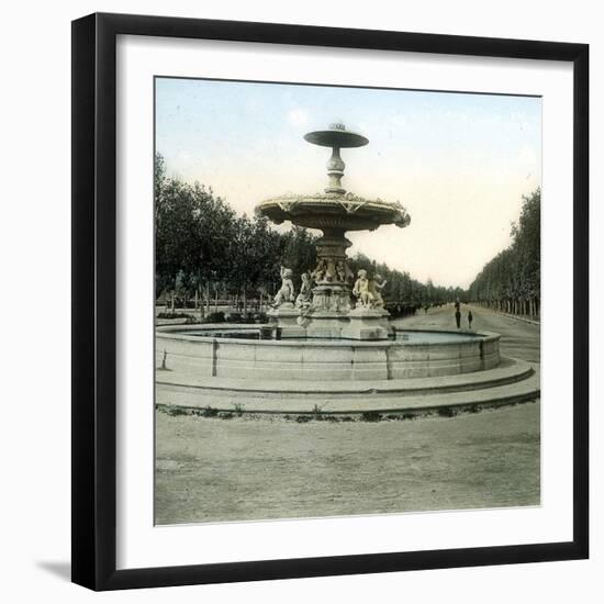 Valencia (Spain), the Paseo (Promenade) De La Alameda, Circa 1885-1890-Leon, Levy et Fils-Framed Photographic Print