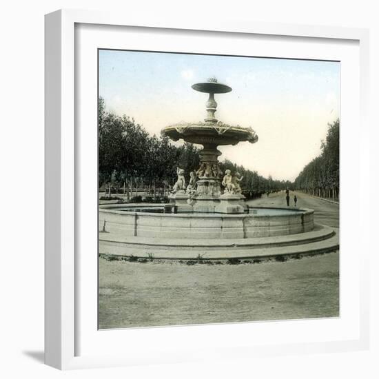 Valencia (Spain), the Paseo (Promenade) De La Alameda, Circa 1885-1890-Leon, Levy et Fils-Framed Photographic Print