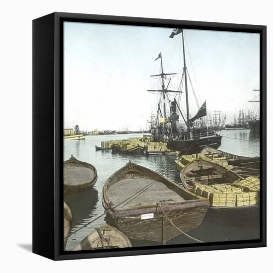 Valencia (Spain), the Port of El Grao, Circa 1885-1890-Leon, Levy et Fils-Framed Stretched Canvas