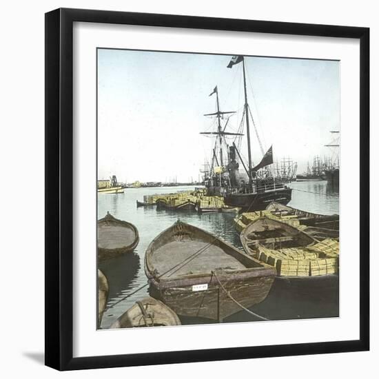 Valencia (Spain), the Port of El Grao, Circa 1885-1890-Leon, Levy et Fils-Framed Photographic Print