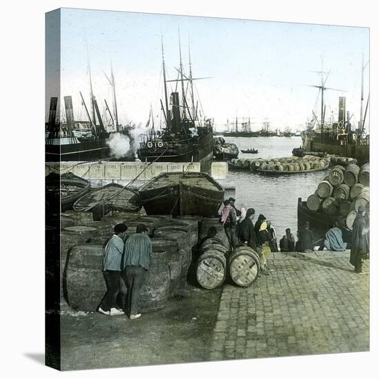 Valencia (Spain), the Port of El Grao, Circa 1885-1890-Leon, Levy et Fils-Stretched Canvas