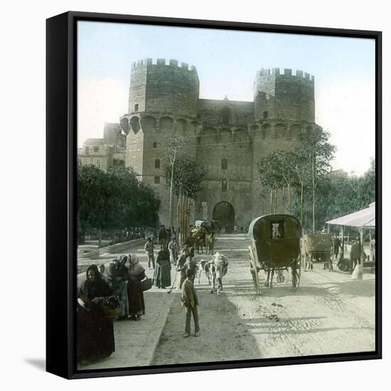 Valencia (Spain), the "Torres De Serranos" Gate (1238) , Circa 1885-1890-Leon, Levy et Fils-Framed Stretched Canvas