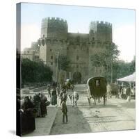 Valencia (Spain), the "Torres De Serranos" Gate (1238) , Circa 1885-1890-Leon, Levy et Fils-Stretched Canvas