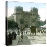 Valencia (Spain), the "Torres De Serranos" Gate (1238) , Circa 1885-1890-Leon, Levy et Fils-Stretched Canvas