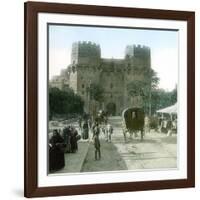 Valencia (Spain), the "Torres De Serranos" Gate (1238) , Circa 1885-1890-Leon, Levy et Fils-Framed Photographic Print