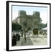 Valencia (Spain), the "Torres De Serranos" Gate (1238) , Circa 1885-1890-Leon, Levy et Fils-Framed Photographic Print