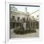 Valencia (Spain), the University's Courtyard with the Statue of the Philosopher Juan Luis De Vives-Leon, Levy et Fils-Framed Photographic Print