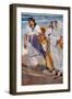 Valencian Fisherwomen, 1915-Joaquin Sorolla y Bastida-Framed Giclee Print