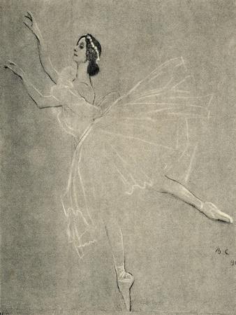 Anna Pavlova in ballet Les sylphides by F Chopin