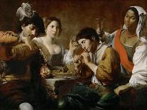 Merry Company with Fortune Teller, 1631-Valentin de Boullogne-Giclee Print