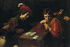 The Cardsharper, C. 1615-1618-Valentin de Boullogne-Mounted Giclee Print