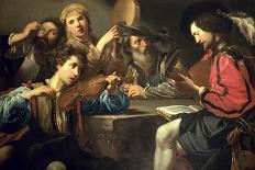 Concert Around the Bas-Relief-Valentin de Boulogne-Giclee Print