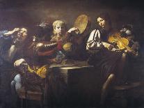 Tavern Showing Musicians and Drinkers, Circa 1625-Valentin de Boulogne-Giclee Print