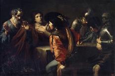 Meeting in Tavern-Valentin de Boulogne-Giclee Print