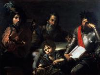 Concert Around the Bas-Relief-Valentin de Boulogne-Giclee Print