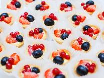 Dessert for Holiday. Fruit Tart with Currant, Strawberries and Cream, Meringue, Cupcakes, Muffins,-Valentin Jukov-Photographic Print