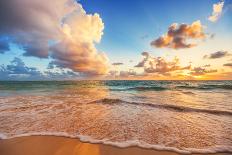 Landscape of Paradise Tropical Island Beach, Sunrise Shot-Valentin Valkov-Photographic Print