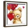 Valentine Bear 1-MAKIKO-Framed Giclee Print