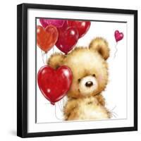 Valentine Bear 1-MAKIKO-Framed Giclee Print