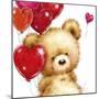 Valentine Bear 1-MAKIKO-Mounted Giclee Print