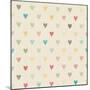 Valentine Colorful Retro Seamless Hearts Pattern-sputanski-Mounted Art Print