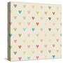 Valentine Colorful Retro Seamless Hearts Pattern-sputanski-Stretched Canvas